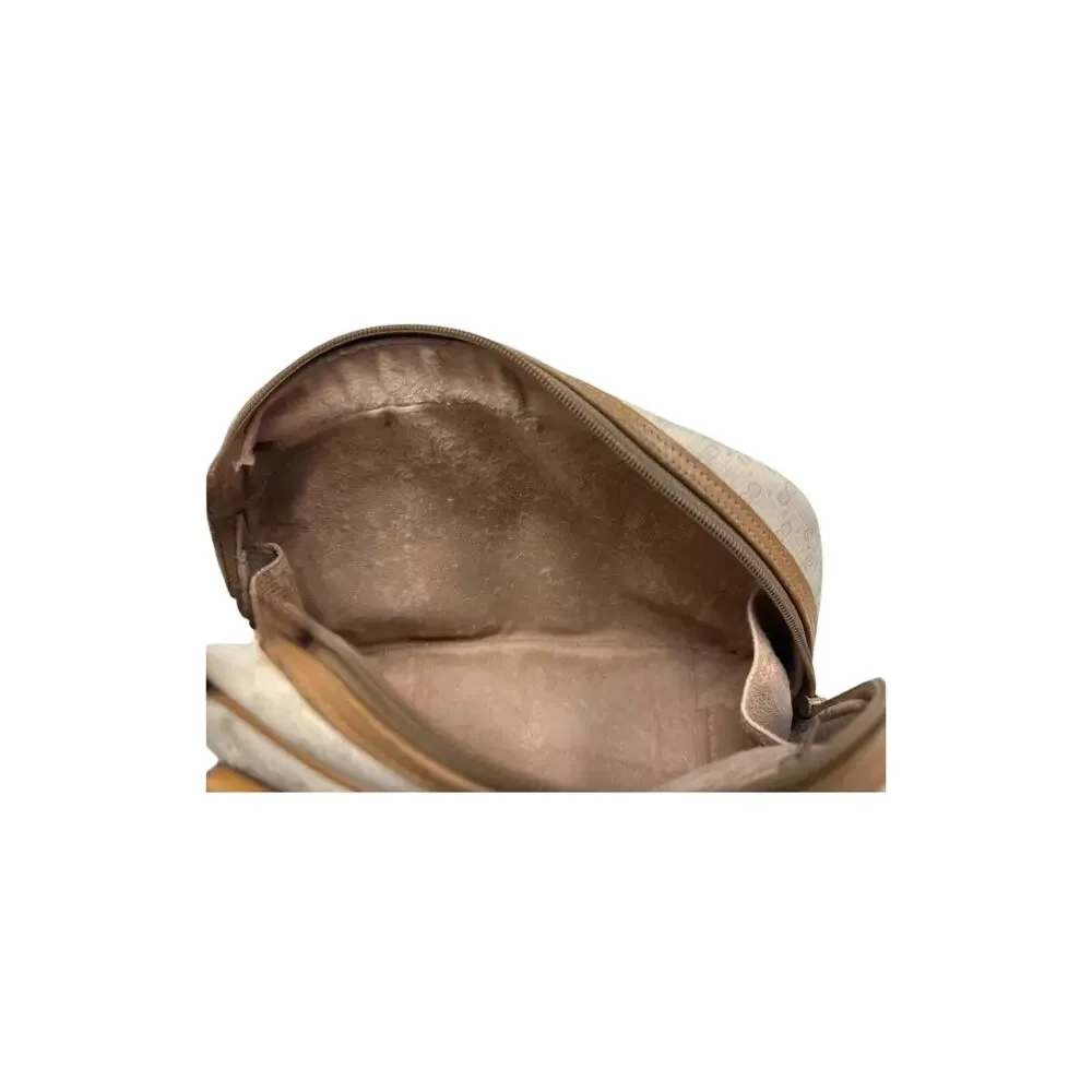 GUCCI Cream GG Monogram Micro Supreme Top Handle Vtg Bag|COA